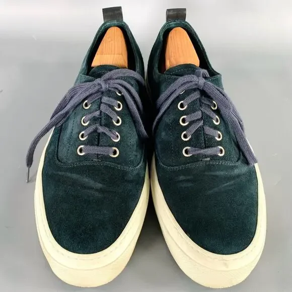 OFFICINA SLOWEAR Size 9 Navy Cream Suede Sneakers